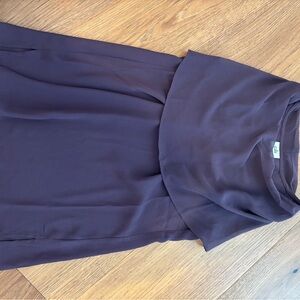 CAbi One Shoulder Dress in Deep Purple